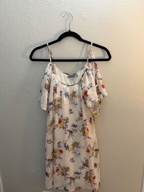 Bailey Blue Floral Cold Shoulder Dress Size L